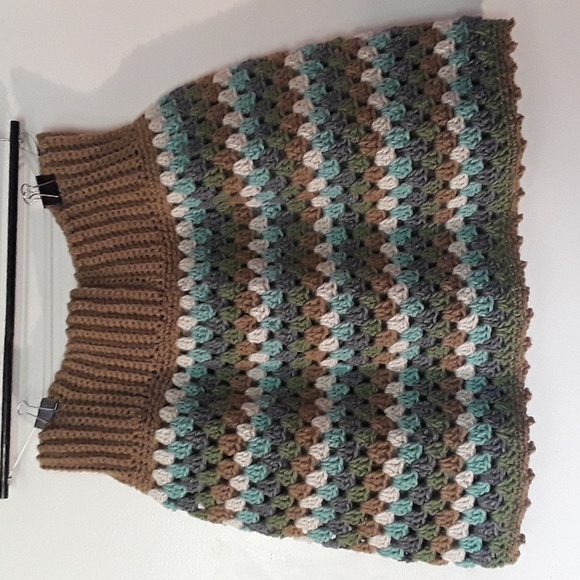 Handmade Crochet Granny Stripe Skirt size large - Picture 2 of 4